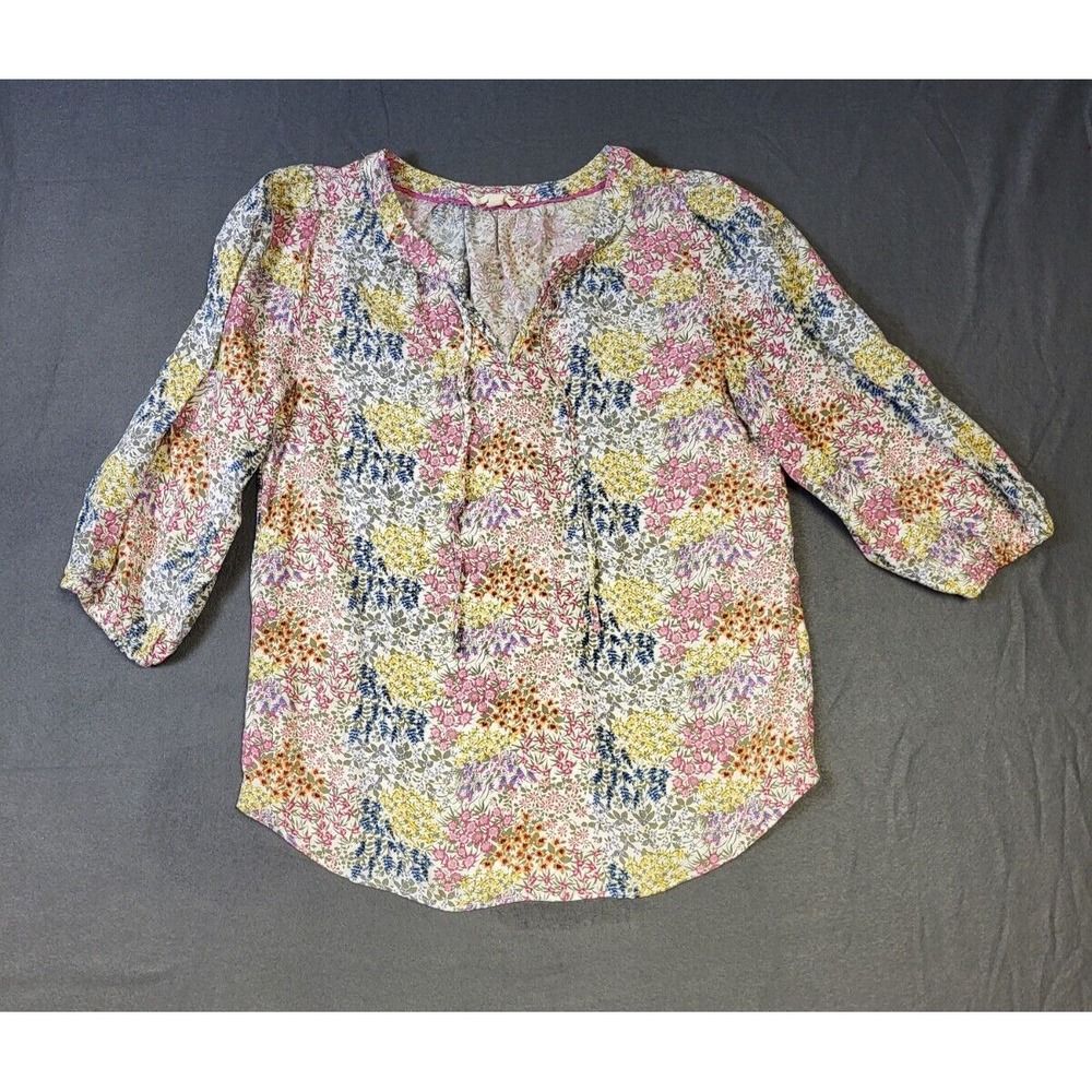 Jane & Delancey Top Feminine Flower Printed Pretty Floral Multicolor Size S
